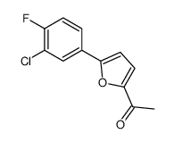 1-[5-(3-氯-4-氟苯基)-2-呋喃基]-1-乙酮结构式