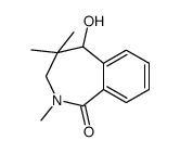 5-hydroxy-2,4,4-trimethyl-3,5-dihydro-2-benzazepin-1-one结构式