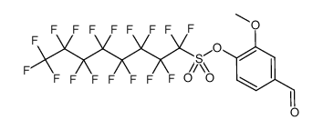 4-formyl-2-methoxyphenyl 1,1,2,2,3,3,4,4,5,5,6,6,7,7,8,8,8-heptadecafluorooctane-1-sulfonate结构式