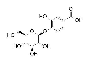 原儿茶酸4-O-beta-葡萄糖苷结构式