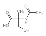 2-acetamido-3-hydroxy-2-methyl-propanoic acid结构式