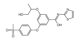 (S)-3-(1-羟基丙烷-2-基氧基)-5-(4-(甲基磺酰基)苯氧基)-n-(噻唑-2-基)苯甲酰胺结构式