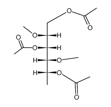 1-Deoxy-3-O,5-O-dimethyl-D-mannitol 2,4,6-triacetate结构式