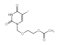 1-[(2'-acetoxyethoxy)methyl]-5-fluorouracil structure