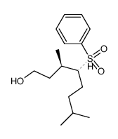 (3R)-3,7-dimethyl-4-(phenylsulfonyl)octan-1-ol结构式