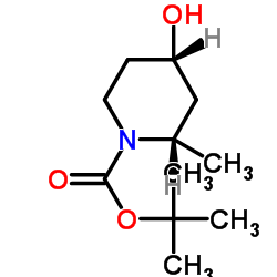 (2S,4S)-4-羟基-2-甲基哌啶-1-羧酸叔丁酯结构式