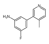 3-氟-5-(4-甲基吡啶-3-基)苯胺结构式