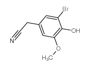 3-溴-4-羟基-5-甲氧基苯乙腈结构式