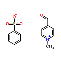 N-甲基吡啶-4-羰甲醛苯磺酸盐结构式