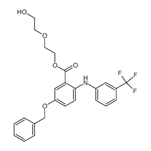 2-(2-hydroxyethoxy)ethyl 5-(benzyloxy)-2-((3-(trifluoromethyl)phenyl)amino)benzoate结构式