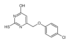 6-[(4-chlorophenoxy)methyl]-2-sulfanylidene-1H-pyrimidin-4-one结构式