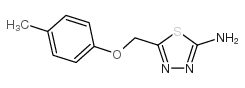 2-氨基-5-(4-甲基苯氧基甲基)-1,3,4-噻二唑结构式