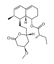 (1S,7S,8S,8aR)-1,2,3,7,8,8a-hexahydro-7-methyl-8-[2-((2R,4R)-tetrahydro-4-methoxy-6-oxo-2H-pyran-2-yl)-ethyl]-1-naphthyl (2S)-2-methylbutyrate Structure