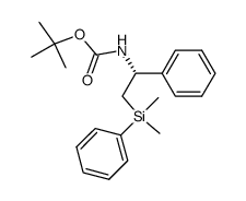 tert-butyl (R)-(2-(dimethyl(phenyl)silyl)-1-phenylethyl)carbamate Structure