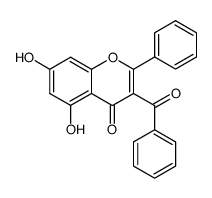3-benzoyl-5,7-dihydroxy-2-phenyl-chromen-4-one结构式