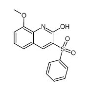3-benzenesulfonyl-8-methoxy-quinolin-2-ol结构式