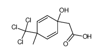 (1-hydroxy-4-methyl-4-trichloromethyl-cyclohexa-2,5-dienyl)-acetic acid Structure