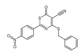 4-benzylthio-5-cyano-2-(p-nitrophenyl)-1,3-thiazin Structure