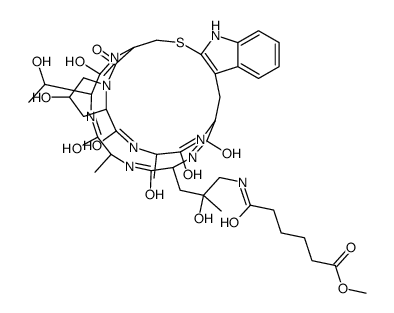 Nδ-<5-(Methoxycarbonyl)pentanoyl>-δ-aminophalloin Structure