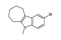 2-bromo-5-methyl-7,8,9,10-tetrahydro-6H-cyclohepta[b]indole结构式