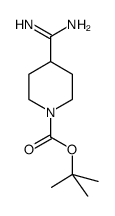 1-BOC-4-哌啶甲脒结构式