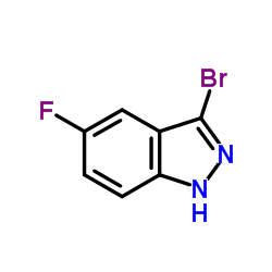 3-溴-5-氟-1H-吲唑结构式