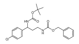 [3-tert-butoxycarbonylamino-3-(4-chloro-phenyl)-propyl]-carbamic acid benzyl ester结构式