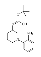 1-(2-氨基苯基)-哌啶-3-氨基甲酸叔丁酯结构式