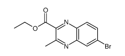 ethyl 6-bromo-3-methylquinoxaline-2-carboxylate结构式