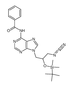 N-{9-[3-Azido-2-(tert-butyl-dimethyl-silanyloxy)-propyl]-9H-purin-6-yl}-benzamide Structure