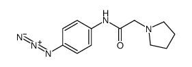 N-(4-azidophenyl)-2-pyrrolidin-1-ylacetamide结构式