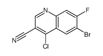 6-bromo-4-chloro-7-fluoroquinoline-3-carbonitrile Structure