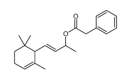 1-methyl-3-(2,6,6-trimethyl-2-cyclohexen-1-yl)allyl phenylacetate Structure