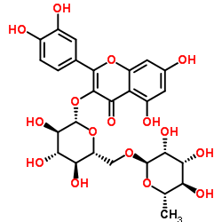 槲皮素3-O-芸香糖苷结构式