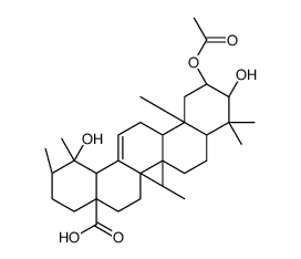 (1R,2R,4aS,6aR,6aS,6bR,10R,11R,12aR,14bR)-11-acetyloxy-1,10-dihydroxy-1,2,6a,6b,9,9,12a-heptamethyl-2,3,4,5,6,6a,7,8,8a,10,11,12,13,14b-tetradecahydropicene-4a-carboxylic acid Structure