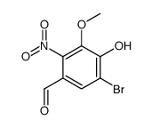 5-bromo-4-hydroxy-3-methoxy-2-nitrobenzaldehyde Structure