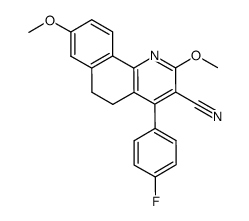 4-(4-fluorophenyl)-2,8-dimethoxy-5,6-dihydrobenzo[h]quinoline-3-carbonitrile Structure