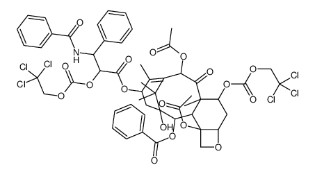 2',7-双-O-{[((2,2,2,-三氯乙基)氧基]羰基紫杉醇结构式