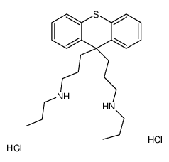 N-propyl-3-[9-[3-(propylamino)propyl]thioxanthen-9-yl]propan-1-amine,dihydrochloride Structure