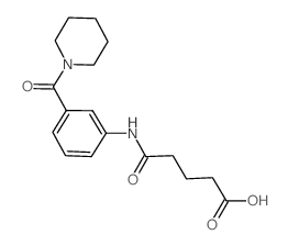 5-氧代-5-[3-(1-哌啶基羰基)苯胺基]-戊酸结构式