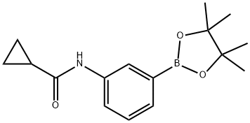N-(3-(4,4,5,5-tetramethyl-1,3,2-dioxaborolan-2-yl)phenyl)cyclopropanecarboxamide Structure