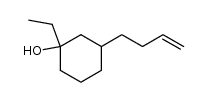 3-(but-3-en-1-yl)-1-ethylcyclohexanol结构式
