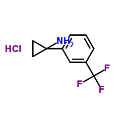 1-(3-(三氟甲基)苯基)环丙胺盐酸盐结构式