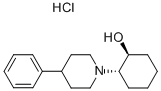D-(+)-2-(4-苯基哌啶基)环己醇 盐酸盐结构式