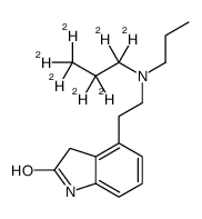 4-[2-[1,1,2,2,3,3,3-heptadeuteriopropyl(propyl)amino]ethyl]-1,3-dihydroindol-2-one结构式