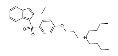 2-Ethyl-1-{4-[3-(di-n-butylamino)propyloxy]benzenesulphonyl}indolizine Structure