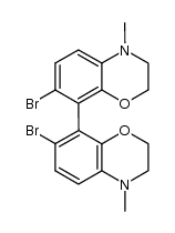 7,7'-dibromo-4,4'-dimethyl-3,3',4,4'-tetrahydro-2H,2'H-8,8'-bibenzo[b][1,4]oxazine结构式