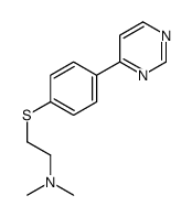N,N-dimethyl-2-(4-pyrimidin-4-ylphenyl)sulfanylethanamine结构式