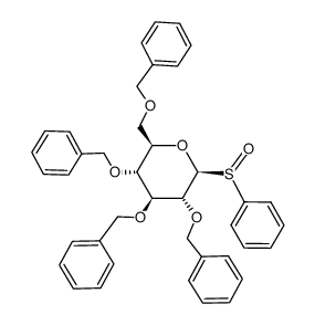 phenyl 2,3,4,6-tetra-O-benzyl-1-thio-β-D-glucopyranoside sulfoxide结构式