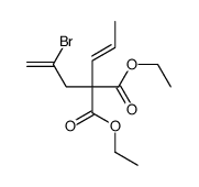 diethyl 2-(2-bromoprop-2-enyl)-2-prop-1-enylpropanedioate Structure